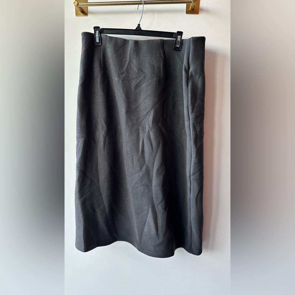 OGL, Gray Knit Midi Skirt 18” Waist 31” Length, Size L | 135